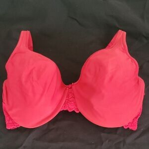 Lilyette Elegant Red Lace Bra Size 38 DD